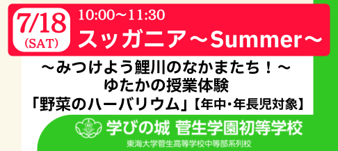 菅生学園初等学校　20260718スッガニアsummer